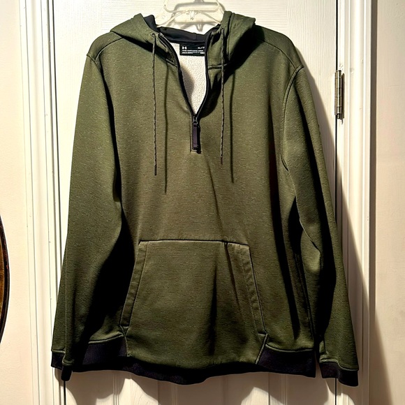 Under Armour Other - 🦾Under Armour Cold Gear Men’s Pullover Sweatshirt Hoodie XL Dark Green